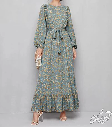 انواع پیراهن های نخی, جدیدترین مدل پیراهن نخی, مدل پیراهن نخی گلدار بلند زنانه